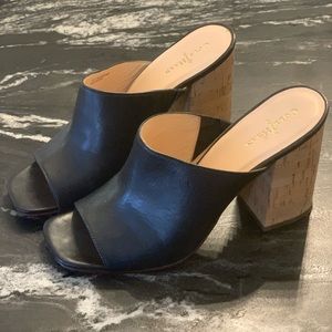 Cole Haan black leather clog